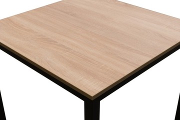 Stół ława do jadalni kuchni 80x80 DĄB WOTAN, SONOMA, CRAFT stelaż czarny