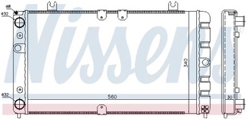 NISSENS 623554 CHLADIČ SYSTÉM CHLAZENÍ MOTORU