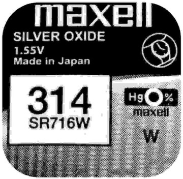1x BATERIA SREBROWA MAXELL SR 716 W 314