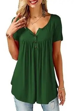 Customized Women Summer V Neck Short Sleeve T shir
