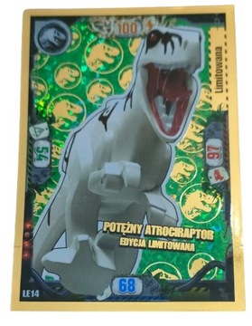 KARTA LEGO Jurassic World Seria 3 LE14 POTĘŻNY ATROCIRAPTOR