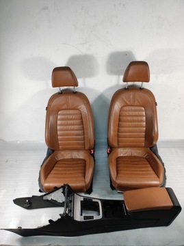 VW PASSAT CC FOTELE SKÓRA BRĄZ ELEKTRYKA dynaudio