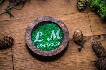 Шкатулка для обручальных колец с мхом ОКНО