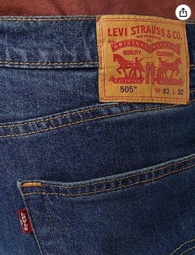 Spodnie Długie Jeansowe Levi's 505 Regular W34 L34