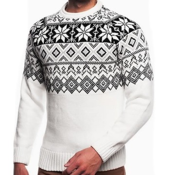 Sweter Męski Norweski Bluza Gruby Klasyczny