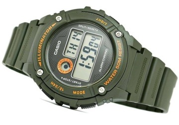 CASIO ZEGAREK MĘSKI SPORTOWY KHAKI NA RĘKĘ PŻD