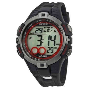 SPORTOWY ZEGAREK TIMEX WODOSZCZELNY WR50 DATA ALARM STOPER PODŚWIETLENIE