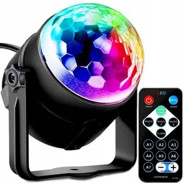 PROJEKTOR DYSKOTEKOWY KULA DISCO REFLEKTOR LED RGB