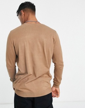 Pull&Bear Luźny sweter w beżowym kolorze M