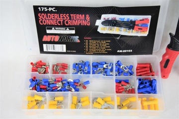 Zestaw konektorów i złączek ze szczypcami 175 szt.