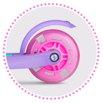 Трёхколесный самокат RICOKIDS LOCO — БИРЮЗОВО-РОЗОВЫЙ