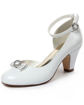 Лакированные туфли для причастия на высоком каблуке 36