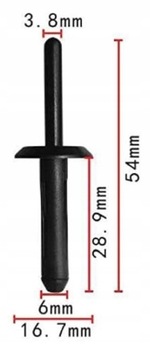 JEEP DODGE CHRYSLER ЗАКЛЕПКИ КОЛЕСНЫЕ АРКИ, БОКОВАЯ ПАНЕЛЬ, БАМПЕР, КРЫЛО