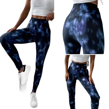 LEGGINSY DAMSKIE SKINNY FIT WYSOKI STAN rS
