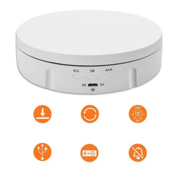 ПОВОРОТНЫЙ СТОЛ ЭЛЕКТРИЧЕСКАЯ ПОДСТАВКА USB 360° 138 мм