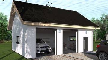 GS21H GARAŻ DWUSTAN. W TECHNOLOGII SZKIELET.