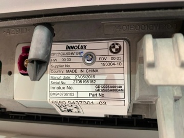 BMW 5 G30 G31 LCI OBRAZOVKA DISPLEJ NAVIGACE 9437361