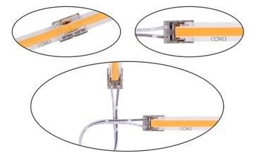 Разъем для светодиодных лент COB IP20 8мм разъем с кабелем