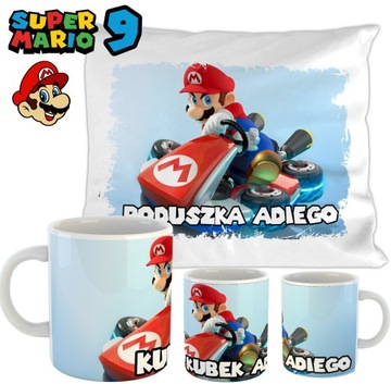 НАБОР СУПЕР МАРИО КРУЖКА + ПОДУШКА ИМЕННЫЙ ПОДАРОК