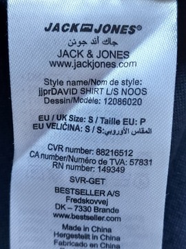 JACK&JONES PREMIUM koszula granat 100% cotton S