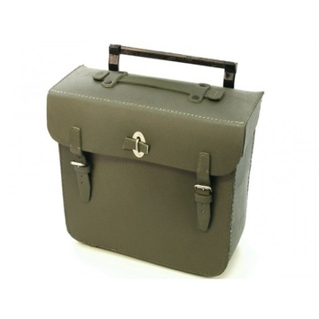 TORBA ZE SKÓRY NATURALNEJ W STYLU WH, SAKWA, WODOODPORNA, NATO GREEN