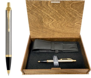 PARKER IM długopis +ETUI DREWNO GRAWER RR 1Z09