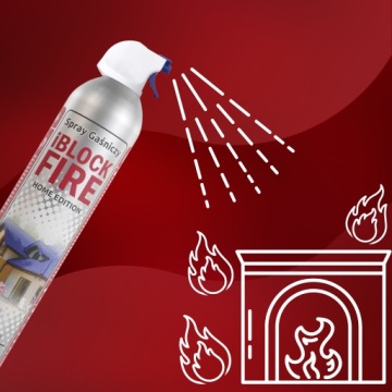 ДОМАШНИЙ ОГНЕТУШИТЕЛЬ iBlockFIRE 0.6L ECO ABCFE ТУШАЩИЙ РАСПЫЛИТЕЛЬ. ДИАПАЗОН 8 М.