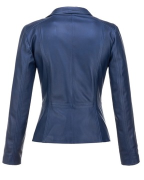КУРТКА КОЖАНАЯ ЖЕНСКАЯ TOMSKÓR, ТЕМНО-СИНЯЯ SZELI XXL
