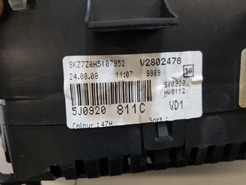 BUDÍKY PŘÍSTROJOVÁ DESKA SKODA FABIA 2 5J0920811C