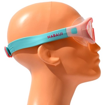 Детская маска для плавания розовая Панорамные очки