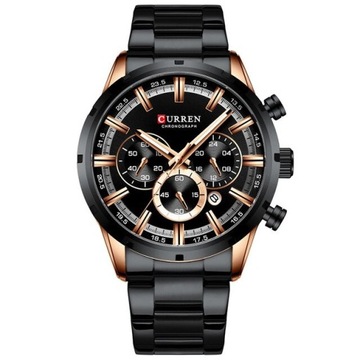 CURREN ZEGAREK MĘSKI BRANSOLETA DATOWNIK CHRONOGRA