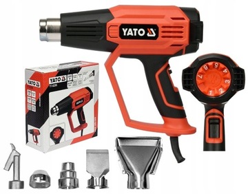 YATO OPALARKA ZGRZEWARKA ELEKTRYCZNA 2000W 50-600C 3 BIEGI YT-82295 + DYSZE