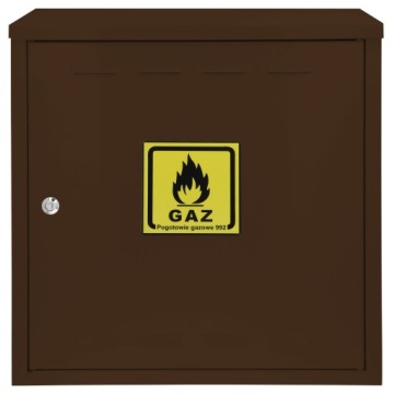 SZAFKA GAZOWA SKRZYNKA 50x70x25 BRĄZOWA BEZ PLECÓW