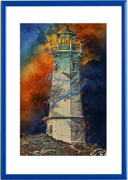 Rama aluminiowa niebieska -40x60 - 60x40 ramka