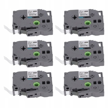 6 шт. ПРИНТЕР ЭТИКЕТОК TZC231 ЛЕНТА 8М 12ММ