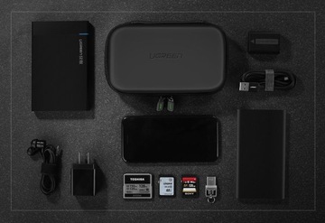 БОЛЬШОЙ КЕЙС ДЛЯ POWERBANK, КАБЕЛЕЙ, ЖЕСТКИХ КАРТ, UGREEN