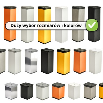 4 x NÓŻKA NOGA MEBLOWA REGULOWANA H 12 CM CZARNA