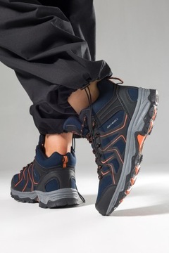 ЖЕНСКИЕ ТРЕККИНГОВЫЕ КРОССОВКИ SOFTSHELL, ТЕМНО-СИНИЕ, НА ШНУРОВКЕ, КОМФОРТНЫЕ, размер 41