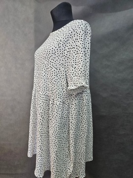 Simply sukienka biała dalmatyńczyk przed kolano maxi 60