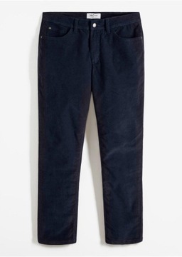 ygb BPC Regular sztruksowe Straight Spodnie Fit ocieplane 58