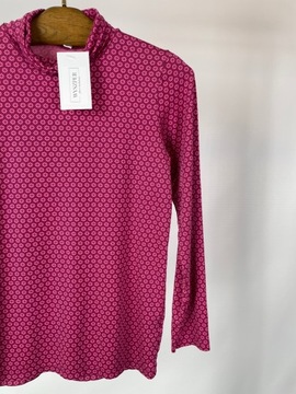 Женская водолазка розового цвета с цветочным узором, вискоза UNIQLO, размер S/M