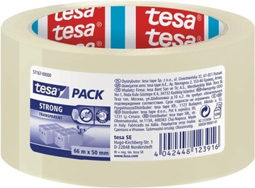 Taśma pakowa Tesa Strong przezroczysta 50mm 66m