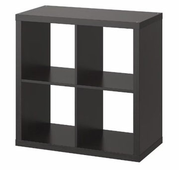 IKEA KALLAX Regał, czarnobrąz 77x77 cm