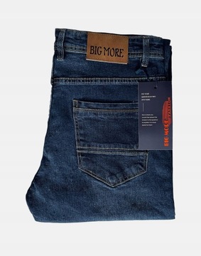 Spodnie Jeansowe Męskie Granatowe Texasy Dżinsy BIG MORE JEANS N103 W36 L32