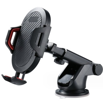UCHWYT NA TELEFON DO SAMOCHODU SZYBĘ KOKPIT czarny MOCNY