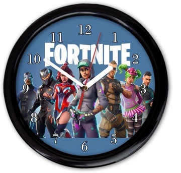 Fortnite ZEGAR ŚCIENNY dla dzieci cichy mechanizm
