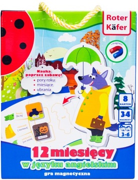 Gra Magnetyczna 12 miesięcy w języku angielskim 3+