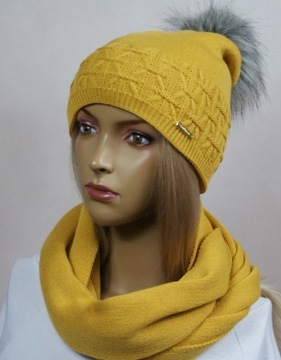 КОМПЛЕКТ ШАПКА с помпоном + ЮБКА №39