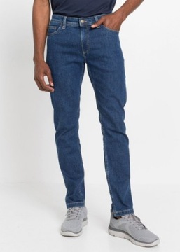 B.P.C męskie jeansy ciemne zwężane r.32