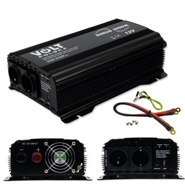 PRZETWORNICA NAPIĘCIA CZYSTY SINUS 12V 230V 3000W